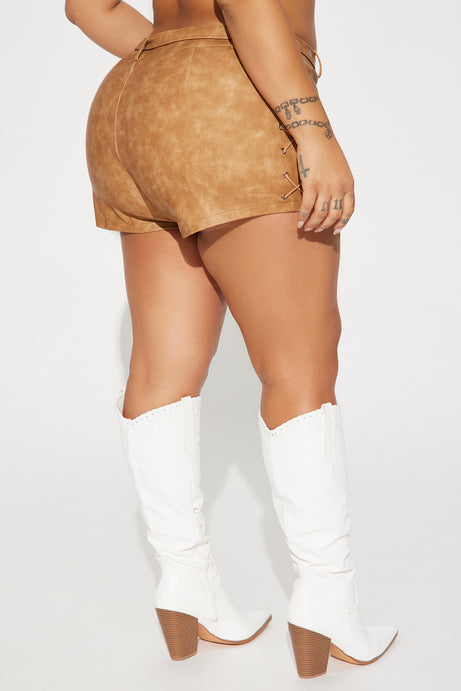 Haylie Feaux Leather shorts