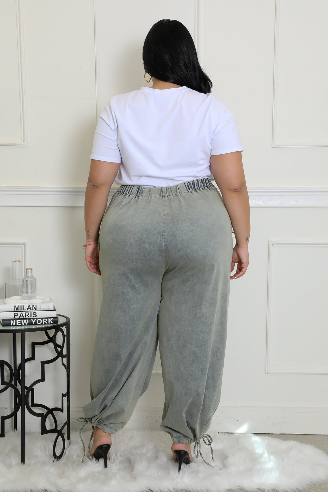 Erin Drawsting Denim Pants