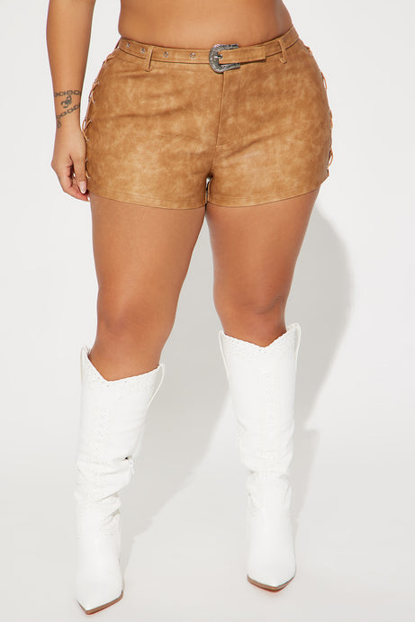 Haylie Feaux Leather shorts