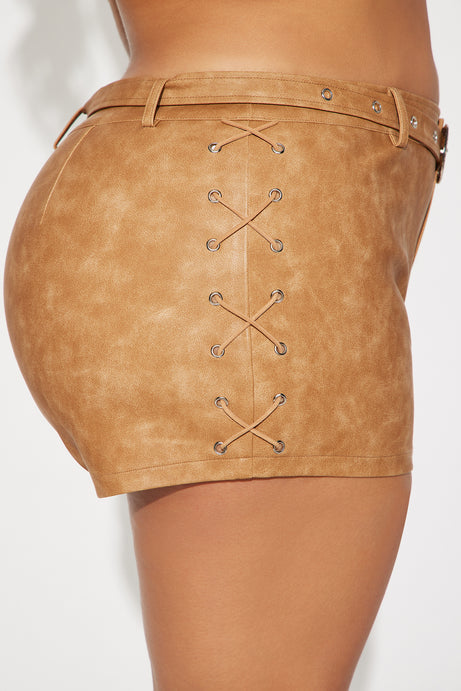 Haylie Feaux Leather shorts