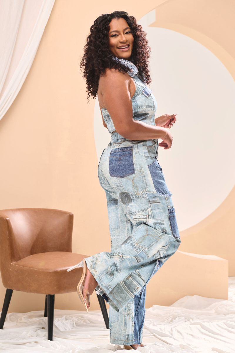 Patchwork Denim Set