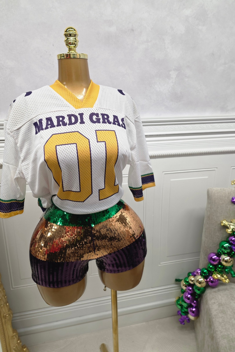Mardi Gras Jersey (White)