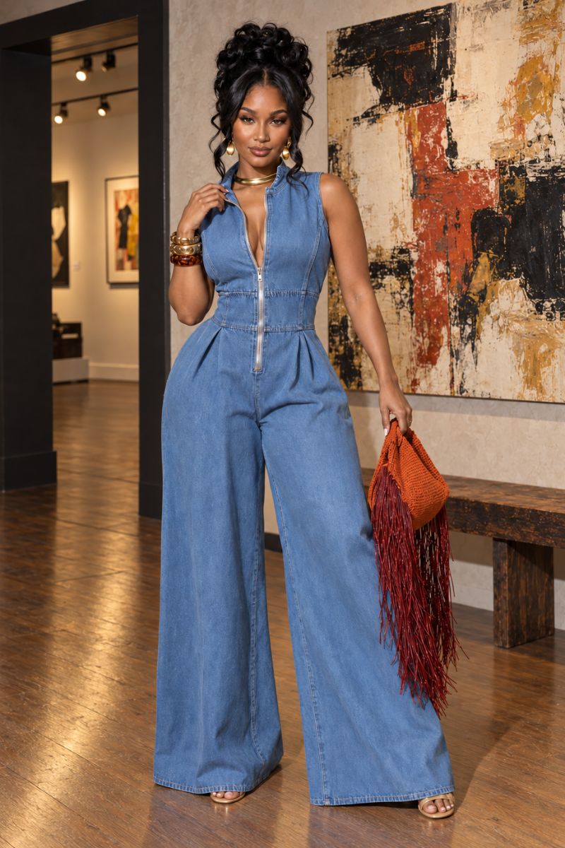 The Beaumont Denim Jumpsuit