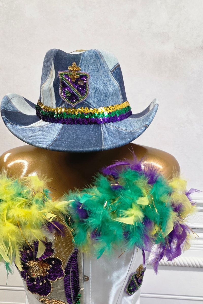 Mardi Gras Cowgirl hat