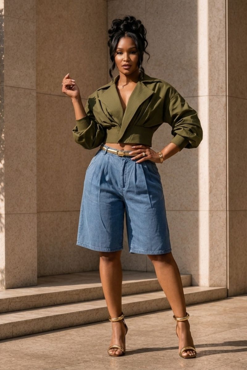 The Sutton Chambray Bermuda Shorts