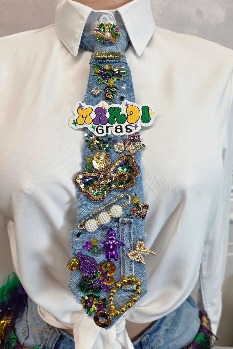 Mardi Gras Junk Tie #59