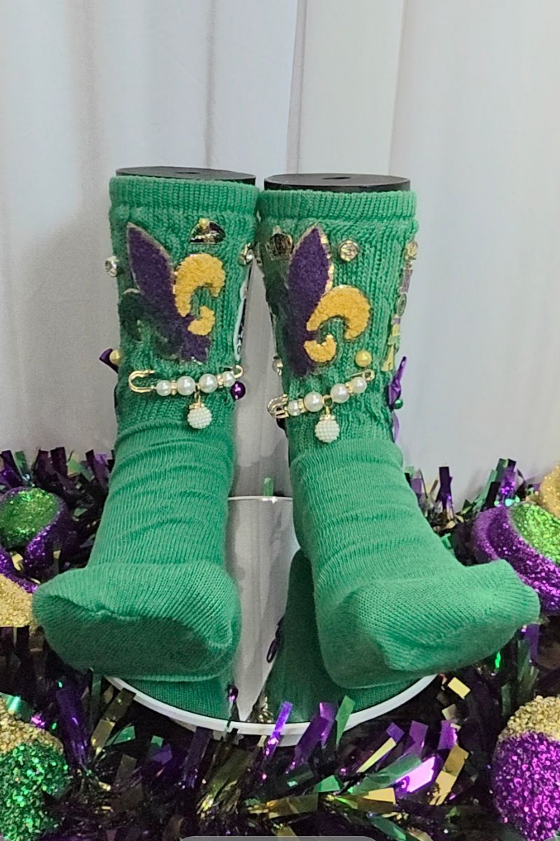 Mardi Gras Junk Socks