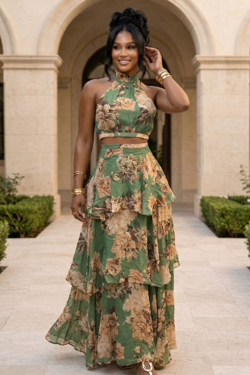 The Sage &amp; Sand Skirt Set